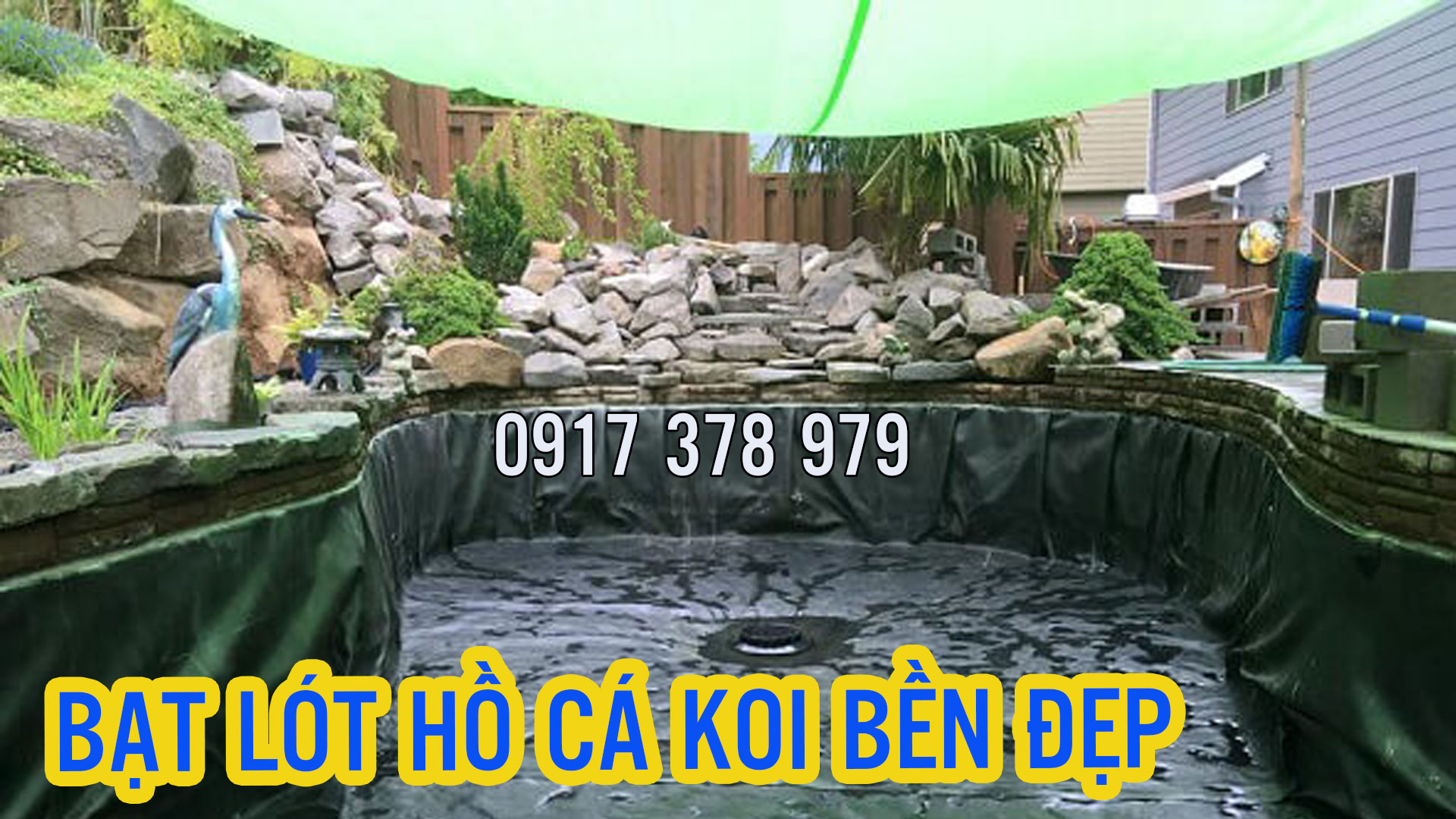bạt nhựa HDPE lót hồ cá KOI bạt nhựa HDPE lót hồ cá KOI