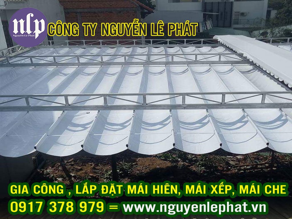 Lắp đặt mái che mái xếp di động tại Hải Phòng