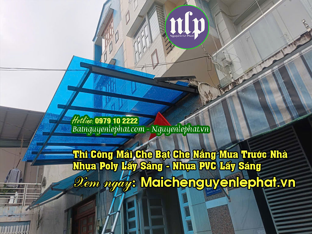 Thi công mái che nhựa Poly Thi công mái che nhựa Poly