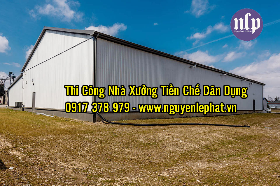 Mẫu nhà xưởng tiền chế đẹp, nhà thép tiền chế Nhà Xưởng dân dụng tại Quận 12 củ chi hóc môn tphcm