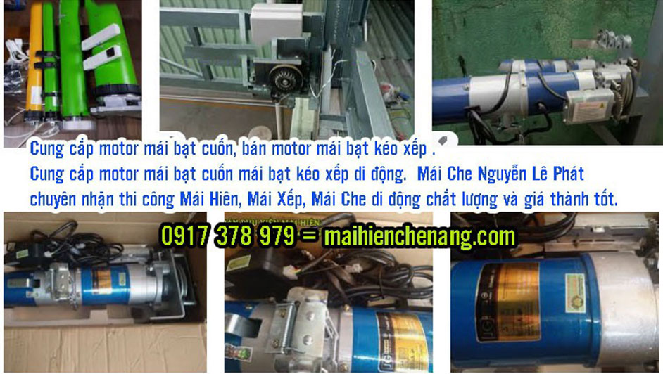 Giá motor kéo bạt xếp di động