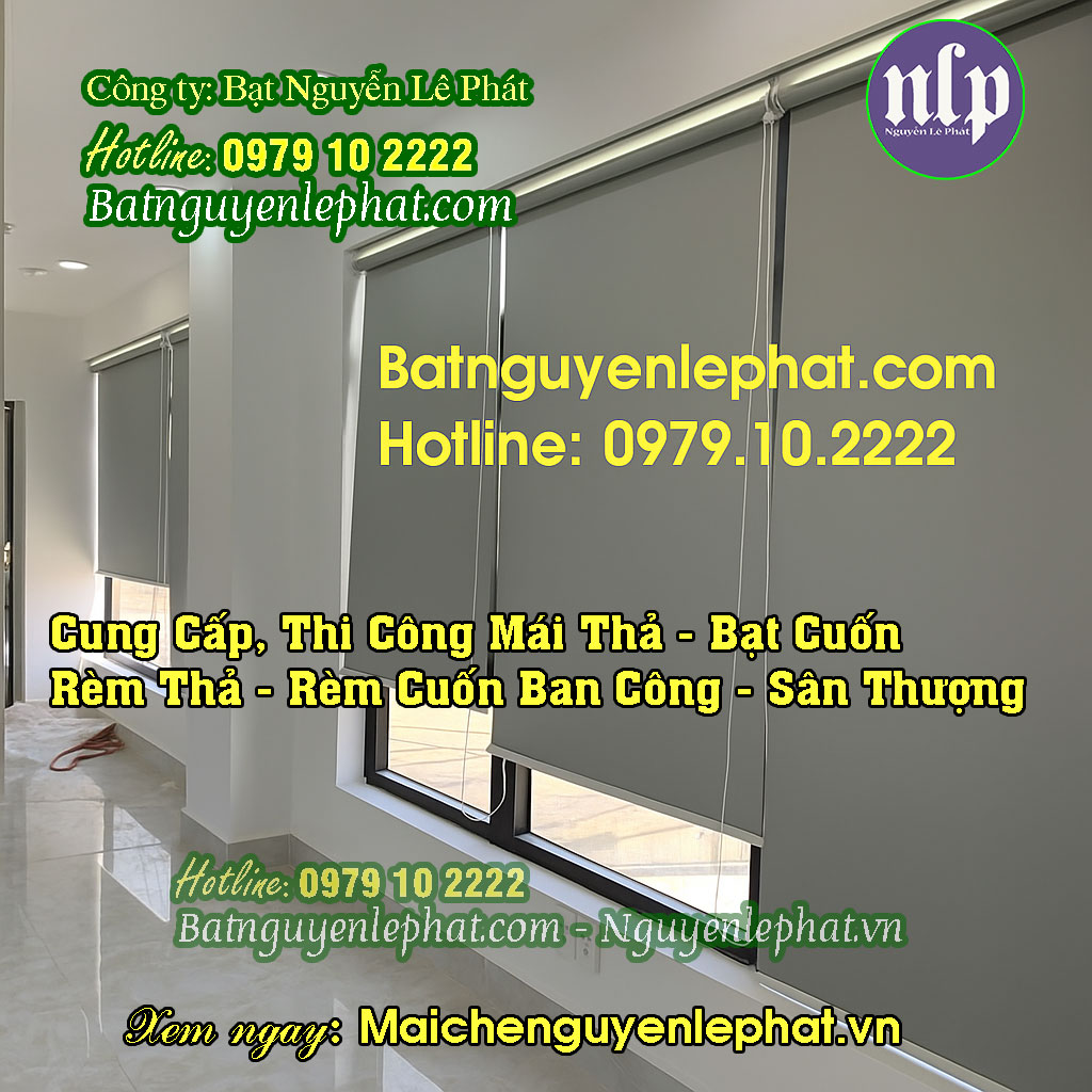 Rèm thả cuốn che nắng mưa ban công tại bmt Rèm thả cuốn che nắng mưa ban công tại bmt
