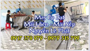 May ép vải bạt mái che, mái xếp kéo di động theo yêu cầu giá rẻ