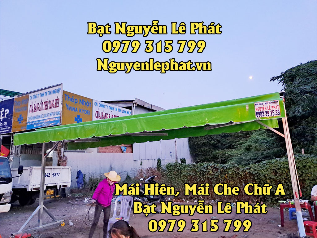 MÁI HIÊN CHỮ A 2 bên giá rẻ, sắt dày, đẹp