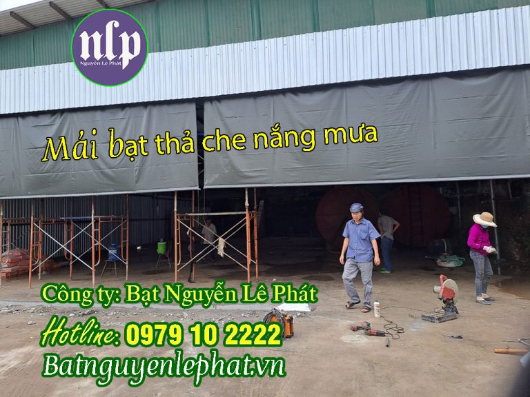 Mái bạt thả che nắng mưa - 0979 102222