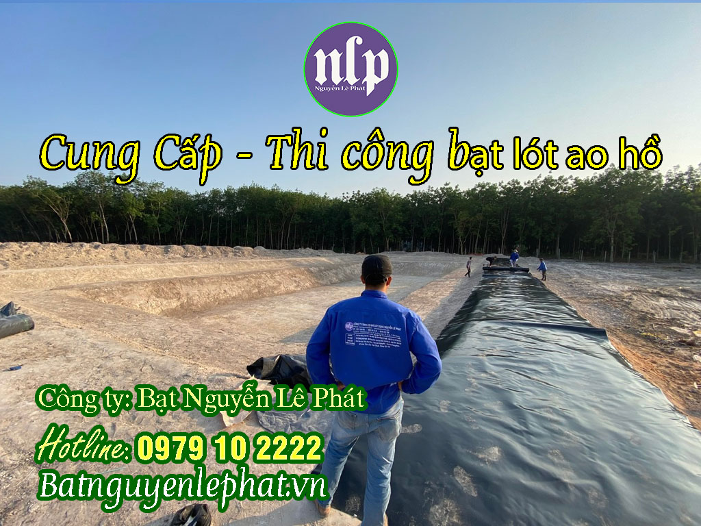 Hình Ảnh Thi Công Bạt Lót Ao Hồ HDPE Tại Nhà Bè