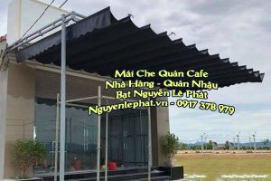 Mái che quán cafe giá rẻ, mái xếp quán cafe sân vườn