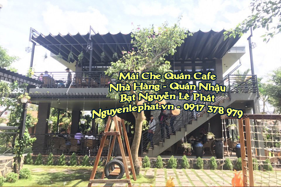 Mẫu Thiết Kế Mái Che Quán Cafe Sân Vườn Đẹp