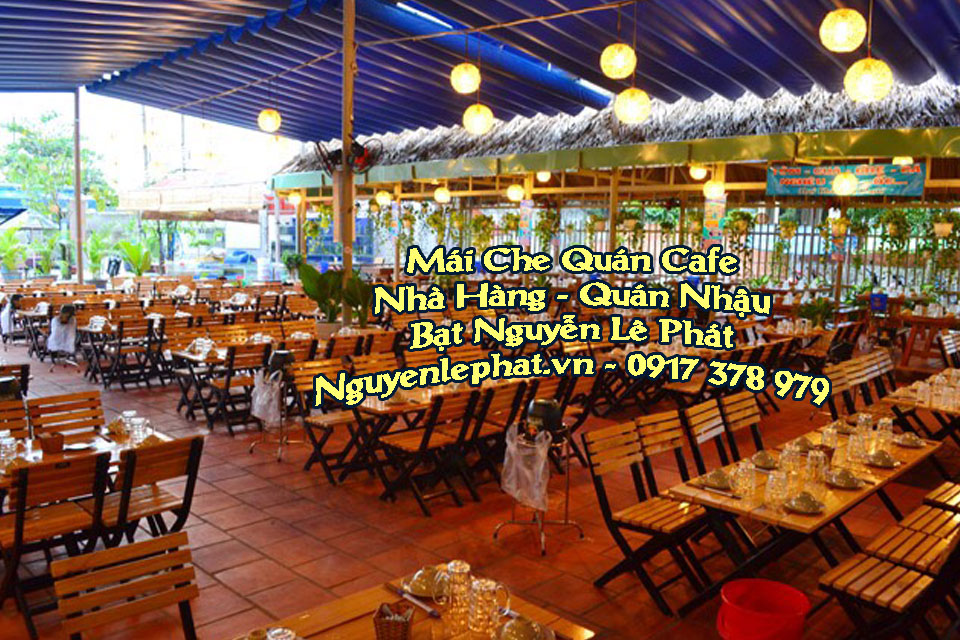 Mẫu Mái Che, Bạt Kéo, Mái Xếp Quán Cafe Đẹp Nhất