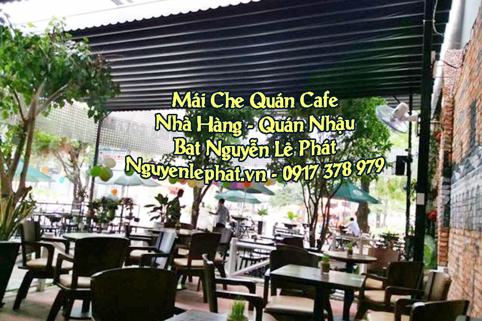 Mẫu mái che quán cafe sân vườn đẹp