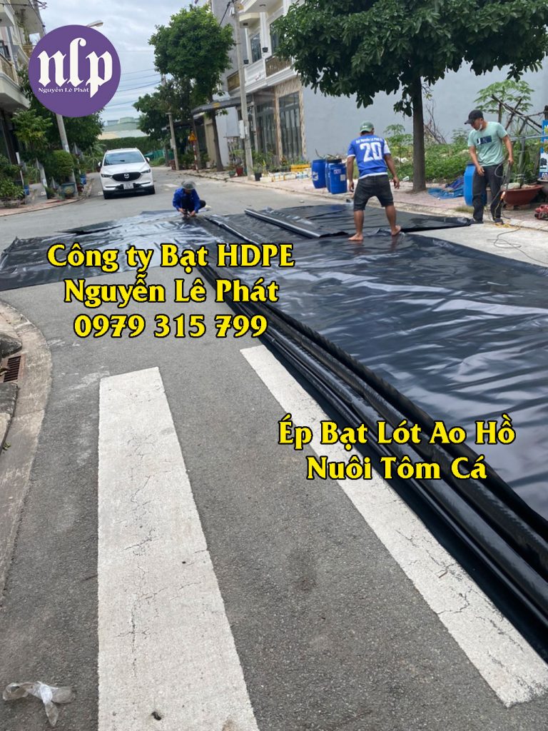 Thi công lót bạt hồ chứa nước nuôi cá Phú Quốc