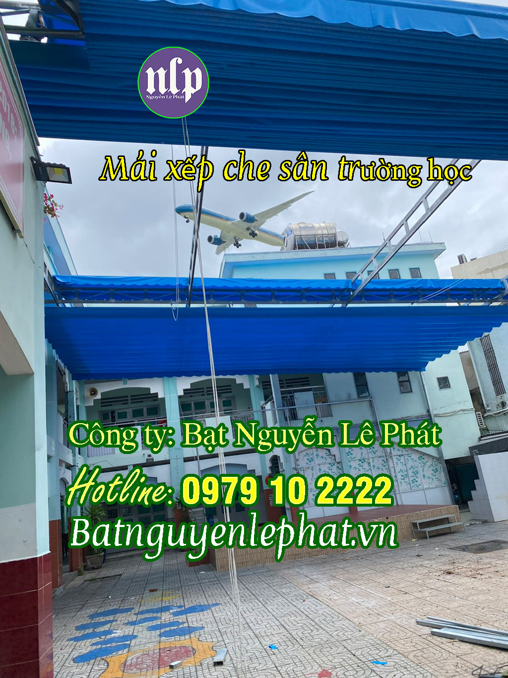 Thi công mái bạt xếp Biên Hòa