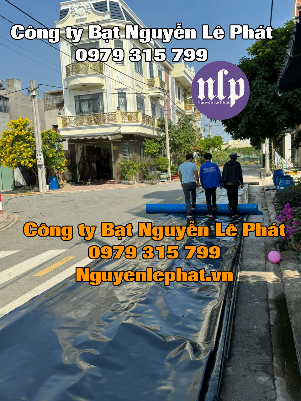 Thi công lót bạt nuôi cá