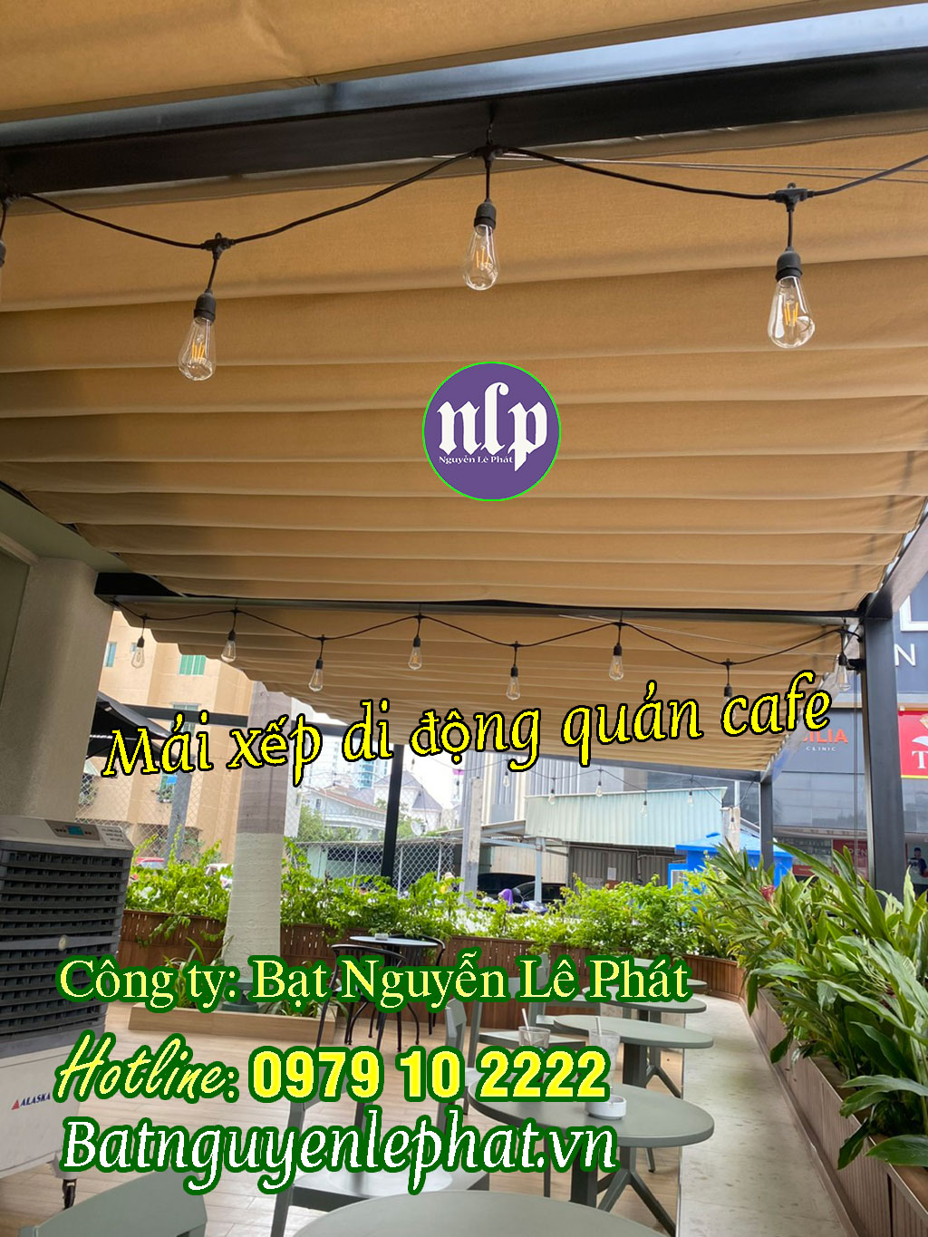 Mái bạt che quán cafe đẹp - 0979 102222