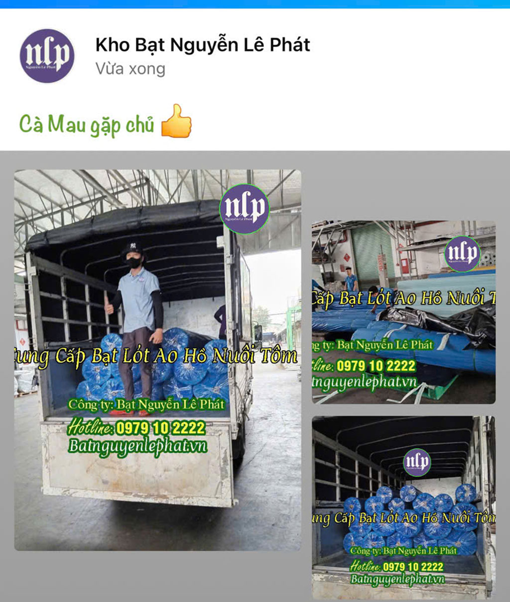 Bạt HDPE bạt lót ao hồ chứa nước nuôi tôm cá tại Thừa Thiên Huế