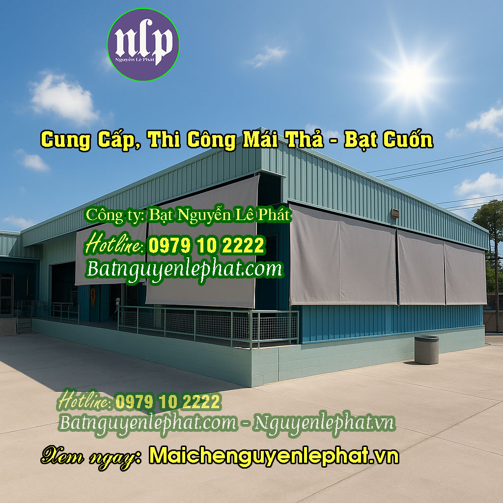 Lắp Rèm Mái Bạt Thả Tự Cuốn Che Nắng tại Biên Hoà Lắp Rèm Mái Bạt Thả Tự Cuốn Che Nắng tại Biên Hoà