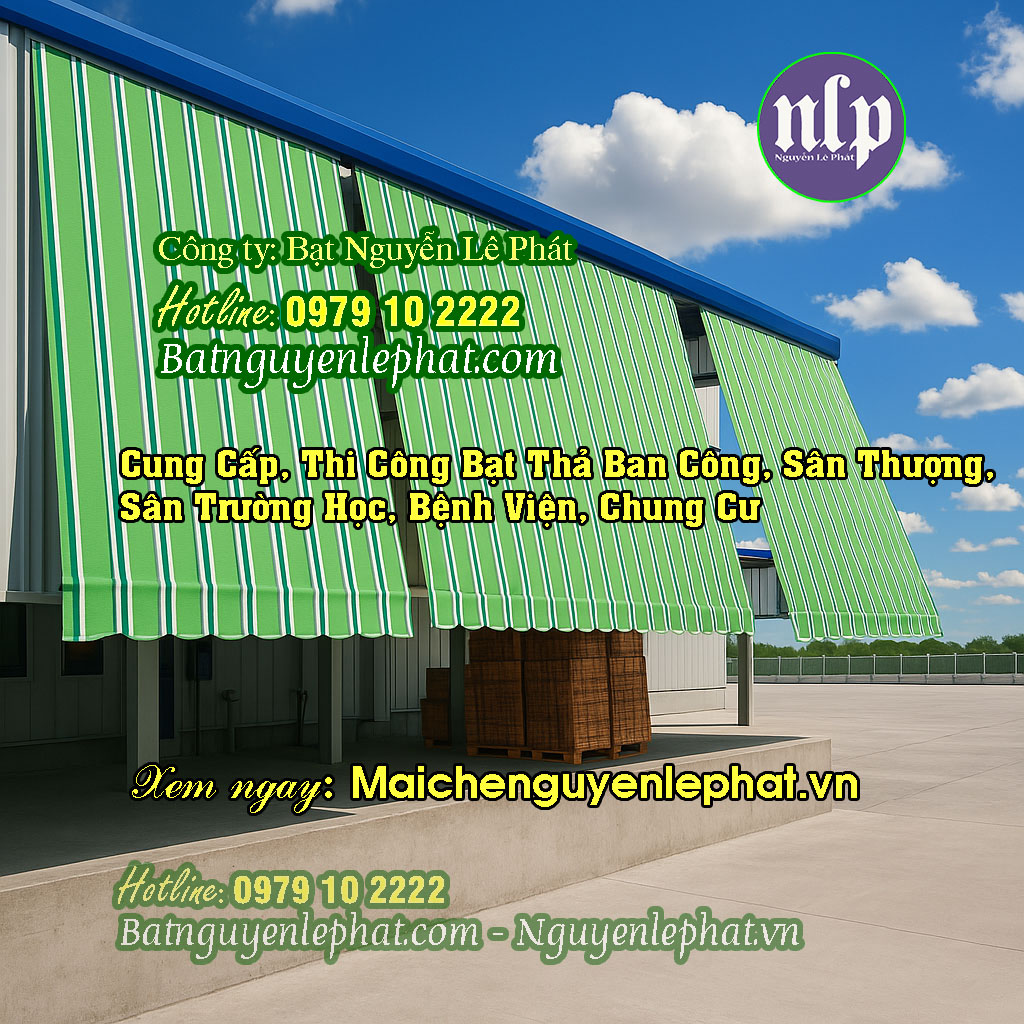 Lắp bạt thả che nắng mưa ngoài trời Lắp Bạt Thả, Bạt Cuốn Che Nắng Ngoài Trời tại Bình Chánh, TPHCM