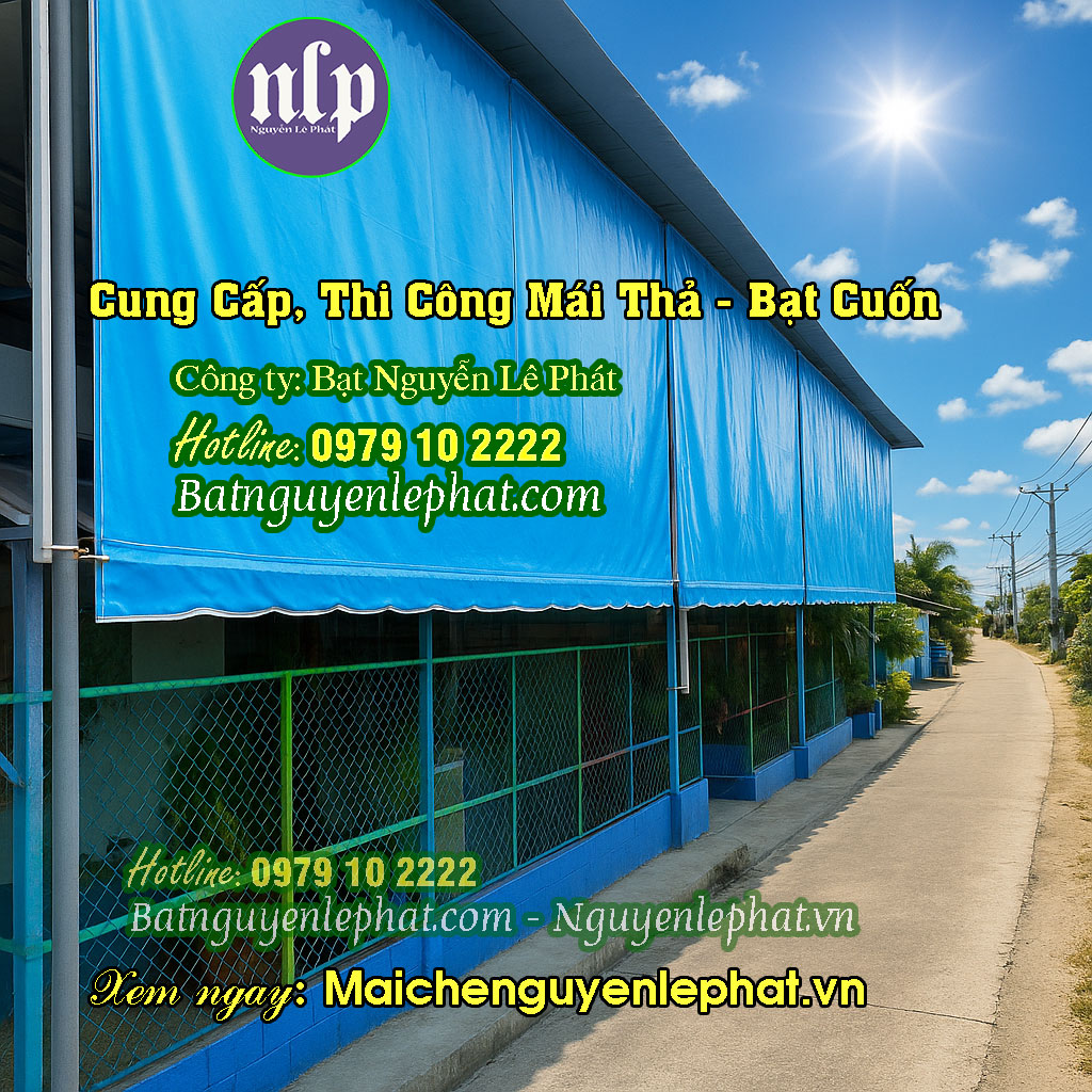 Thi Công Lắp Rèm Bạt Che Nắng Tự Cuốn Quận 7 HCM