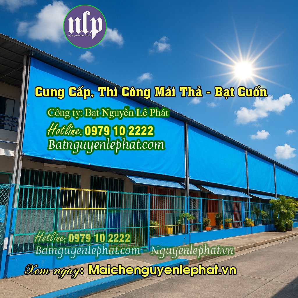 Bạt che nắng mưa tự cuốn Dĩ An Bạt che nắng mưa tự cuốn Dĩ An