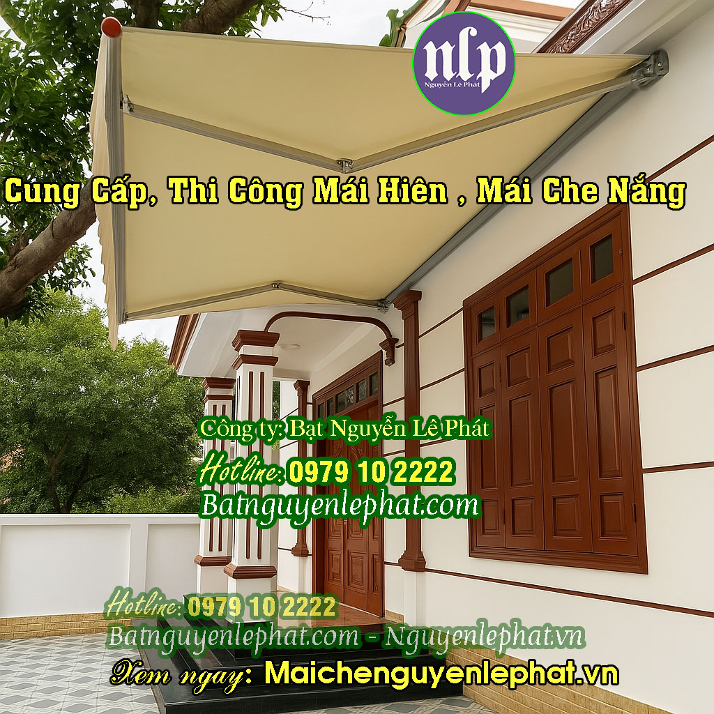 Mái hiên che nắng quay tay Mái hiên che nắng quay tay