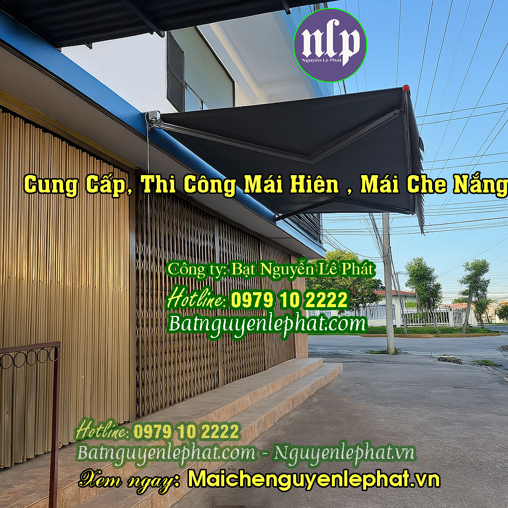 Lắp Mái Bạt Che Nắng Mưa Hiên Nhà Tại Bình Chánh HCM