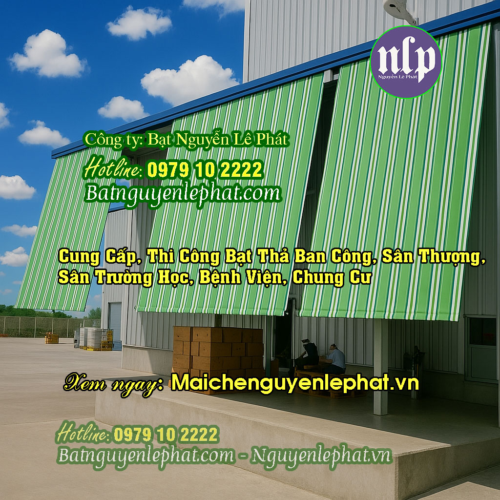 Bạt che nắng mưa ngoài trời Dĩ An Bạt che nắng mưa ngoài trời Dĩ An