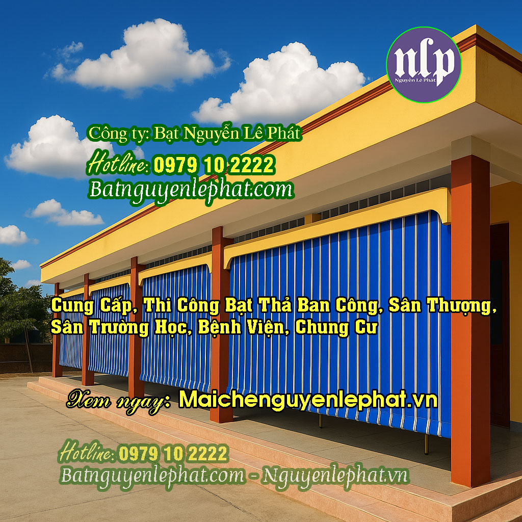 Lắp bạt thả che nắng mưa ngoài trời Lắp bạt thả che nắng mưa ngoài trời