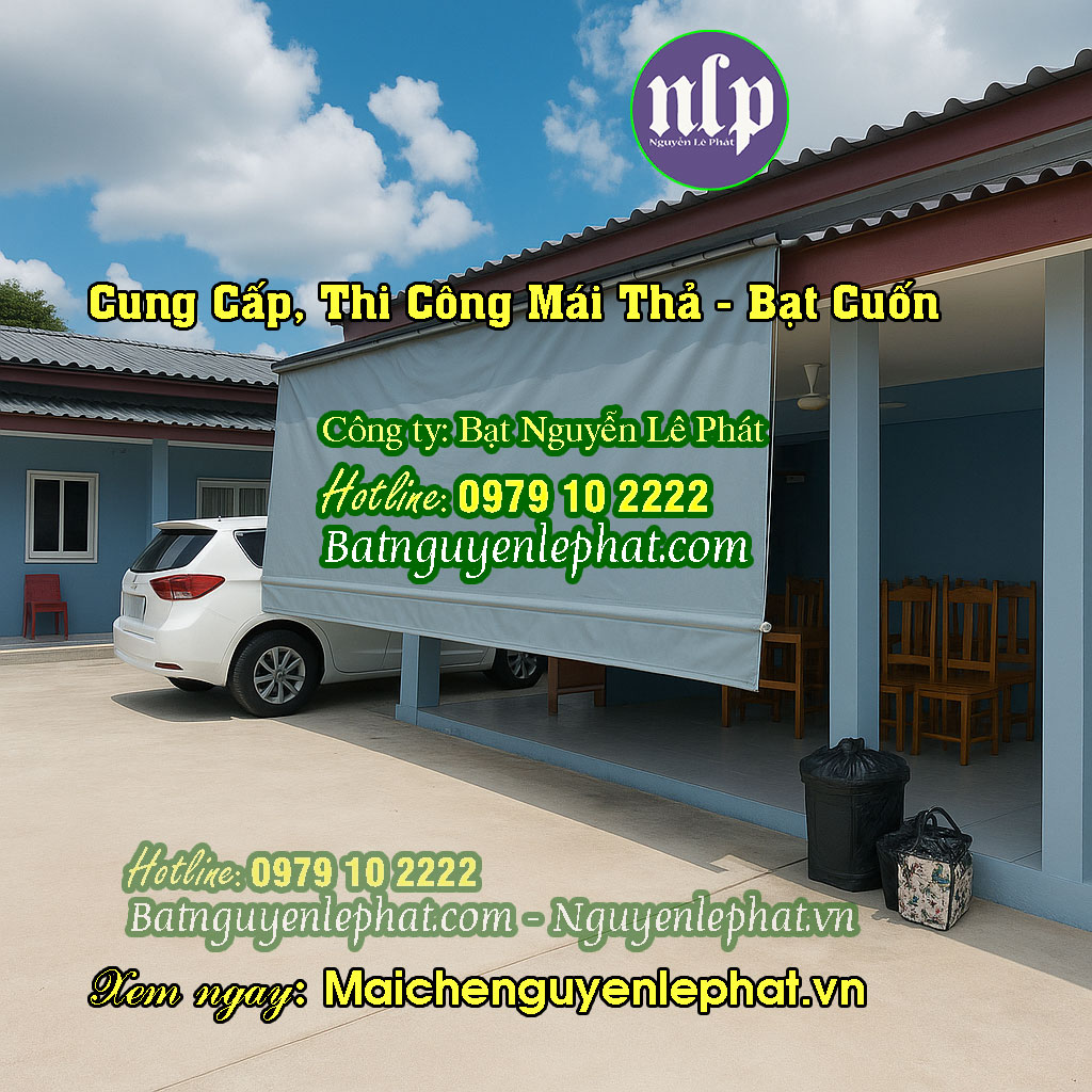 Thi Công Mái Che, Bạt Kéo Di Động Ngoài Trời Quận 9 HCM Lắp Rèm Mái Bạt Thả Tự Cuốn Che Nắng tại Biên Hoà