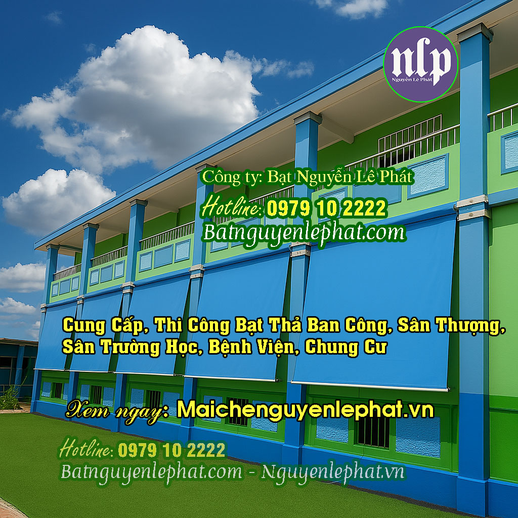 Bạt che nắng ban công sân thượng Bạt che nắng ban công sân thượng