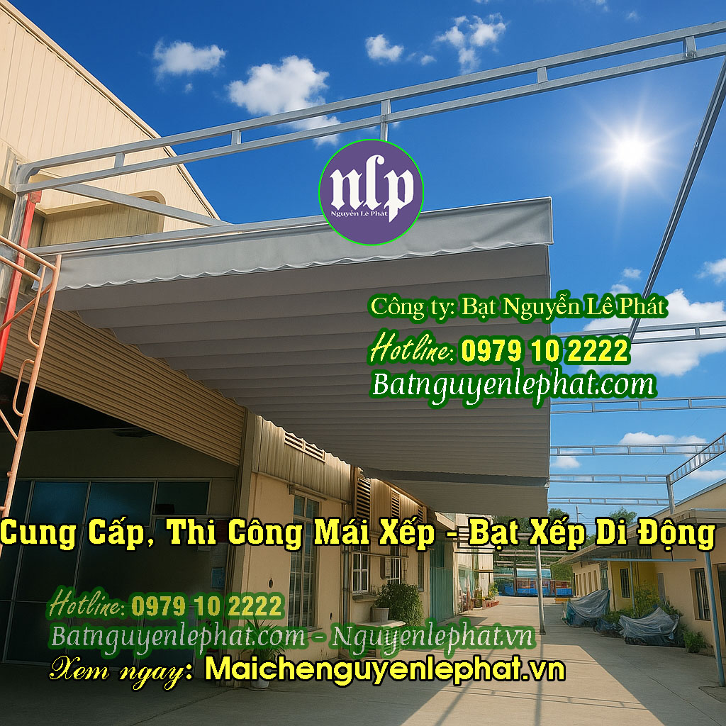 Bạt mái xếp di động Bạt mái xếp di động