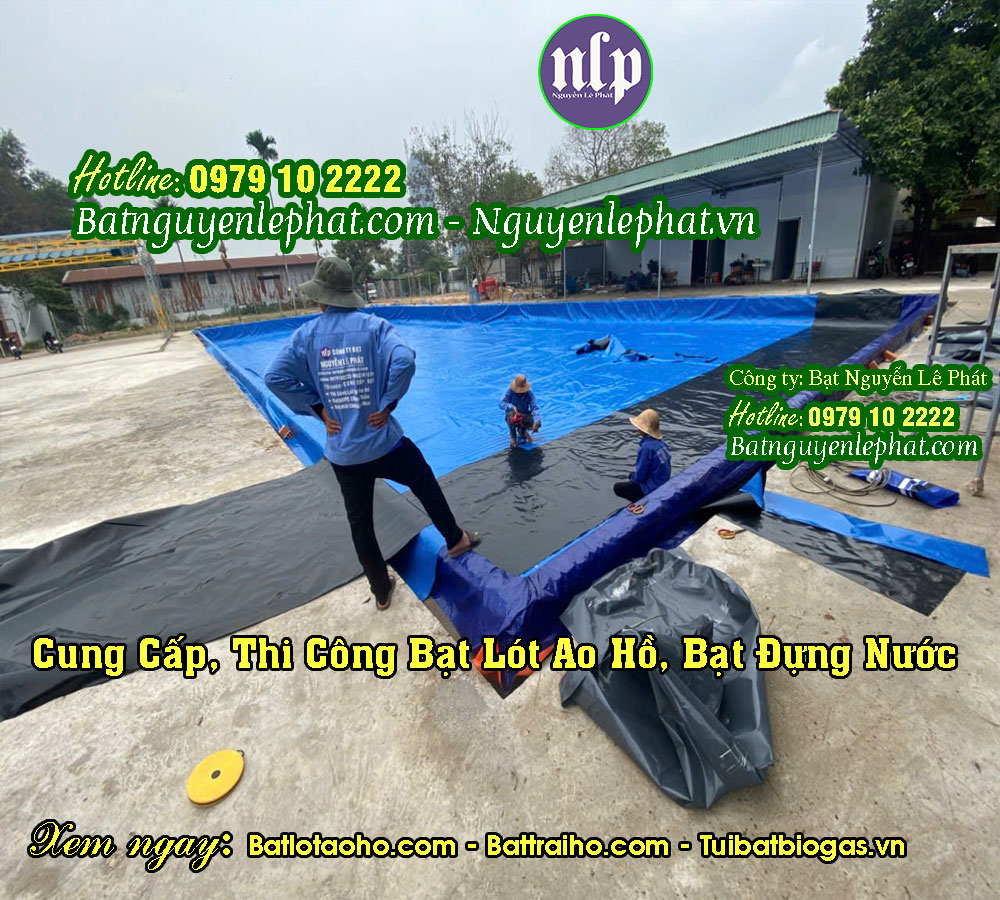 Thi công bạt lót ao hồ bơi Thi công bạt lót ao hồ bơi