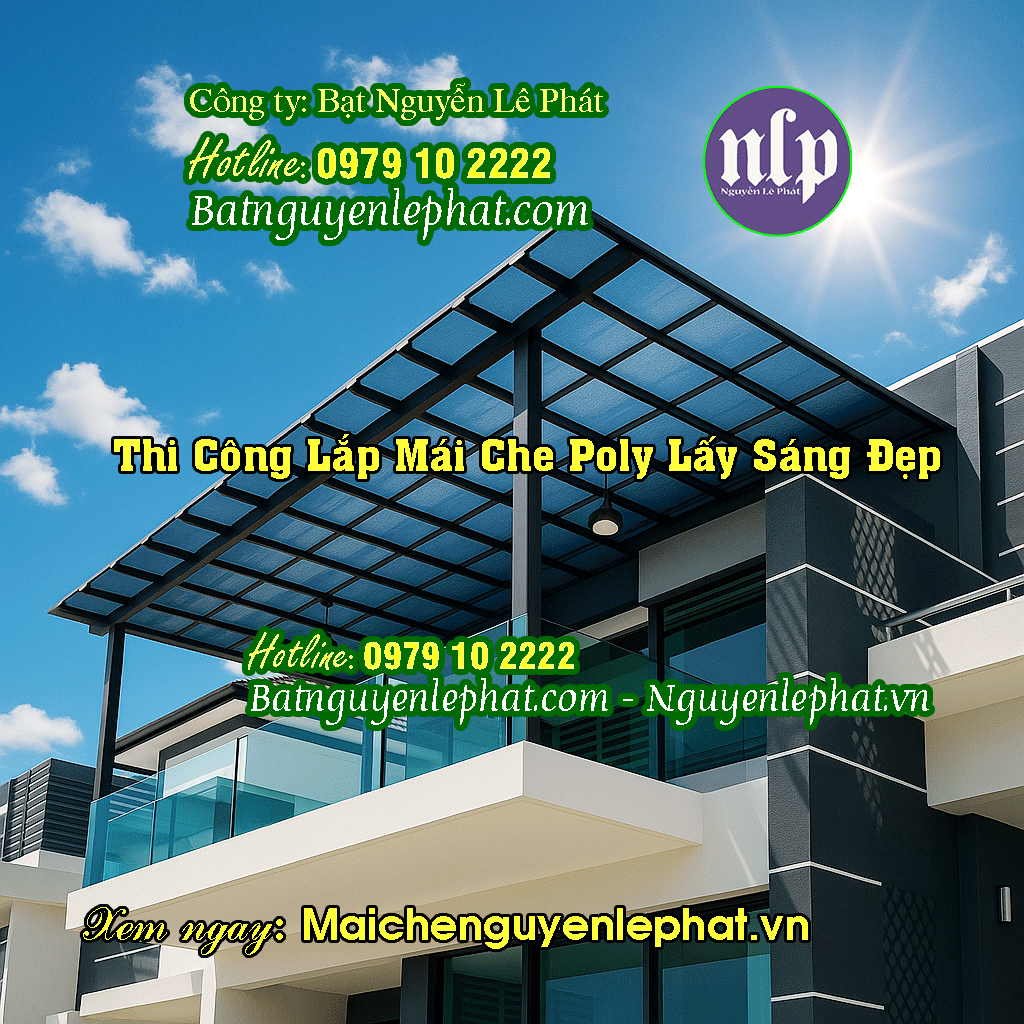 Thi Công Lắp Mái Che Nhựa Poly Lấy Sáng Tại Dĩ An, Bình Dương Thi Công Lắp Mái Che Nhựa Poly Lấy Sáng Tại Dĩ An, Bình Dương