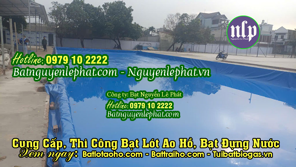 Thi công bạt lót ao hồ bơi Thi Công Bạt Hồ Bơi Xanh Đen Khu Vui Chỏi Giải Trí Tại Thủ Dầu Một - Bình Dương