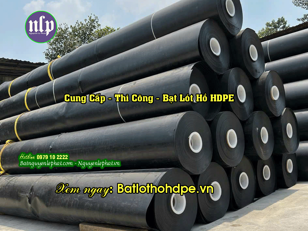 bạt HDPE làm hồ bơi, hồ tưới tiêu Bạt Lót Ao Hồ Chứa Nước HDPE PE