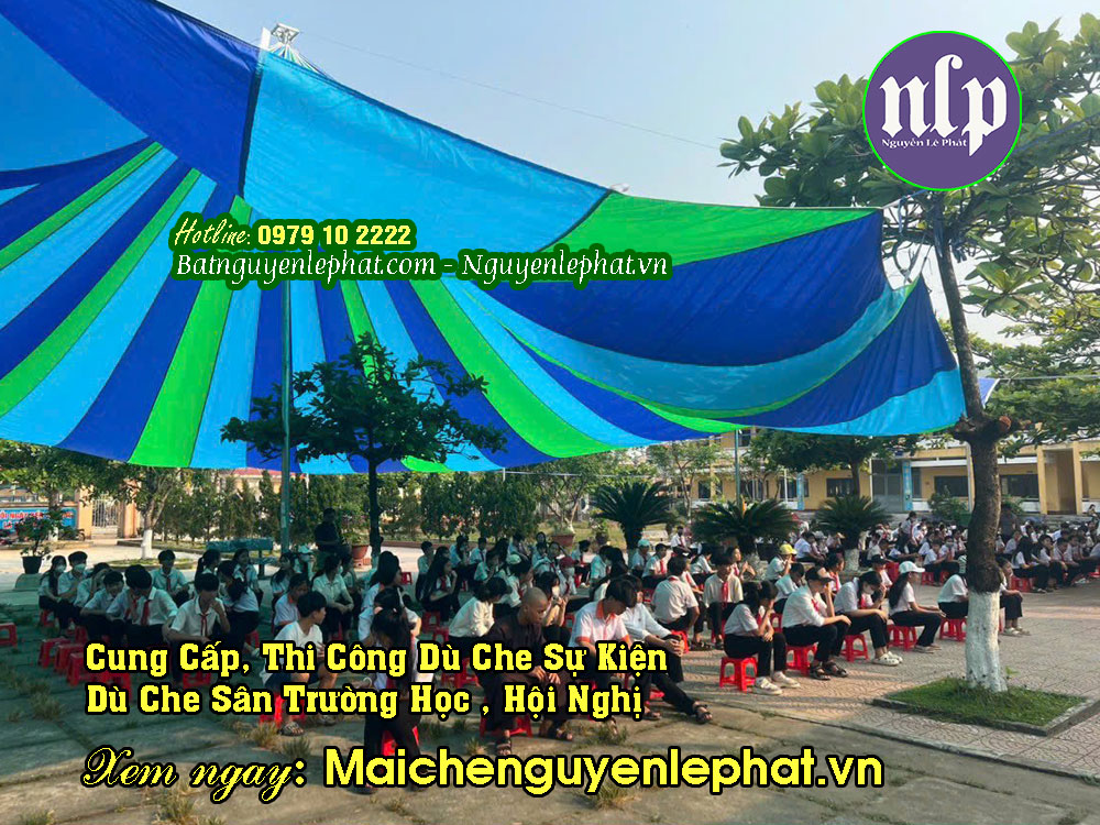 Dù Che Nắng, Dù Che Sự Kiện Sân Trường 2 Mái Tại Buôn Ma Thuột
