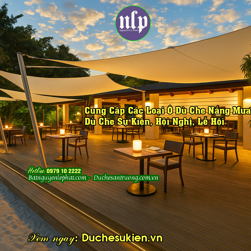 Mẫu ô dù che tổ chức sự kiện ngoài trời