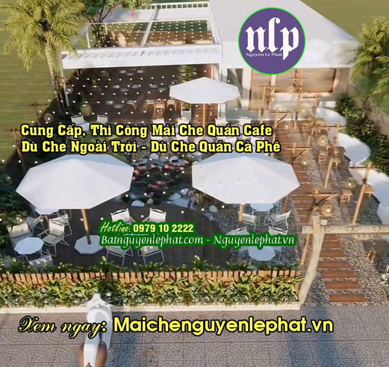Mẫu ô dù che nắng mưa quán cà phê cafe