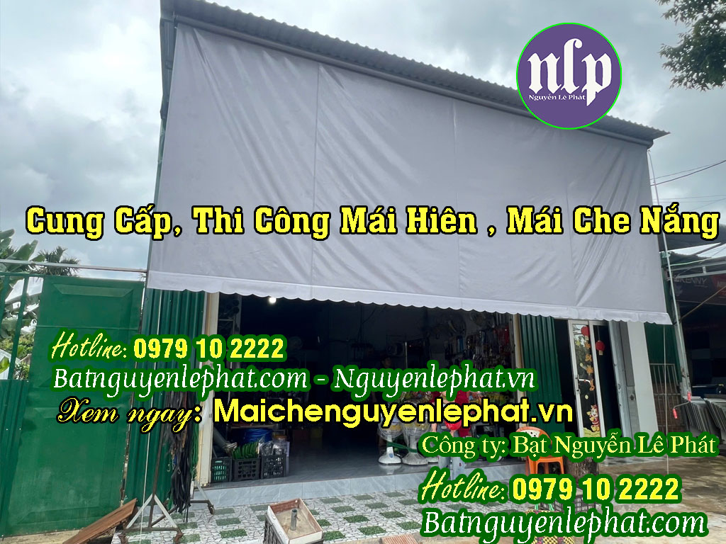 Bạt thả cuốn mái hiên quay tay Bạt thả cuốn mái hiên quay tay